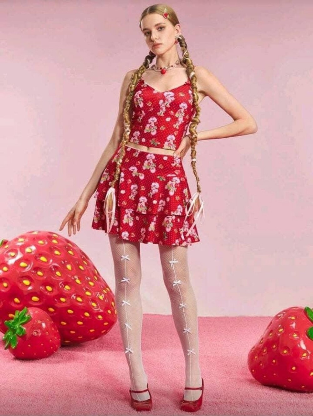 Strawberry Shortcake two piece skirt set.